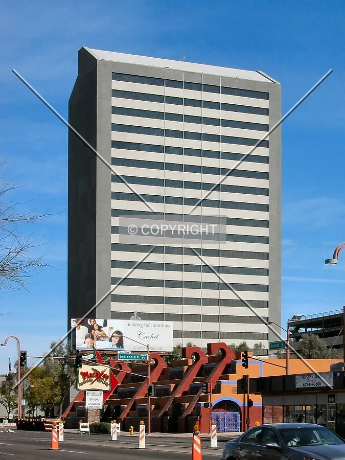 View to the northeast across North Central Avenue
