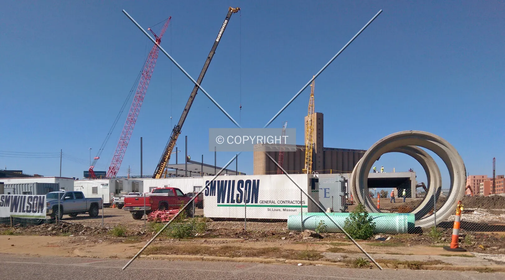 View from the northeast during construction; October 17, 2014