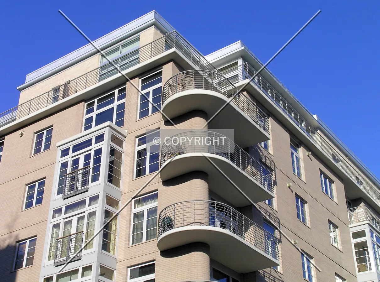 View of the top four floors