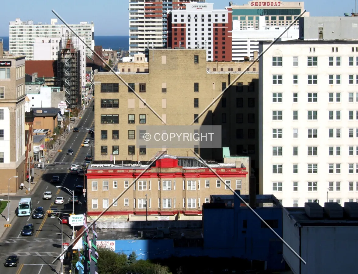 View from the southwest along Pacific Avenue