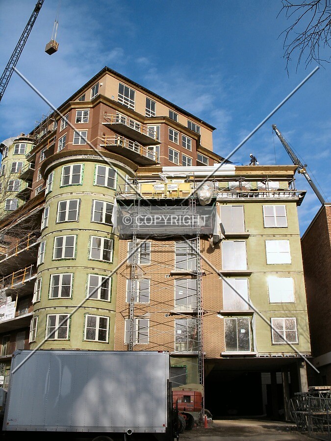 Looking up from North Broom Street