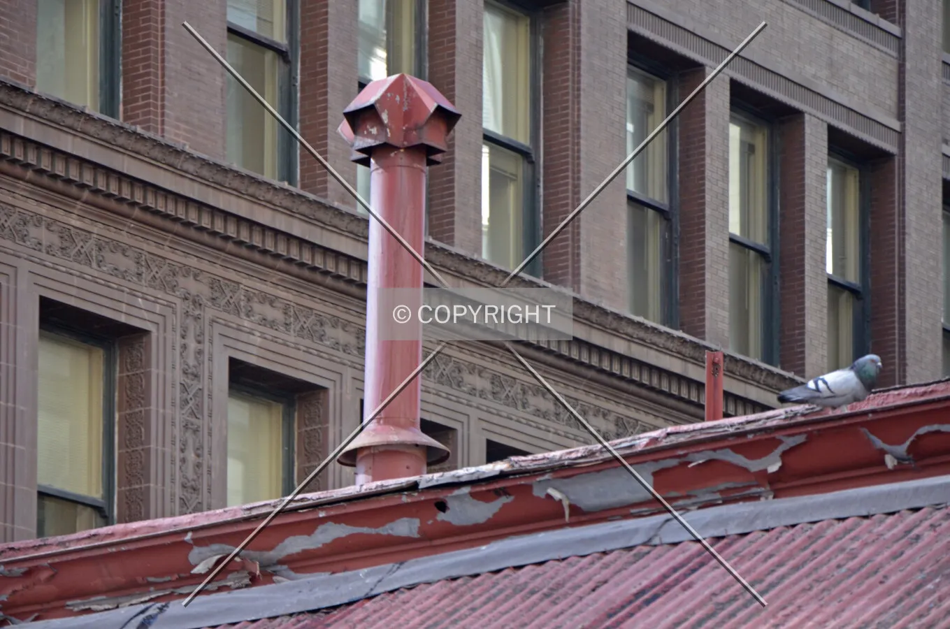 Chimney on station house roof; March 7, 2015.