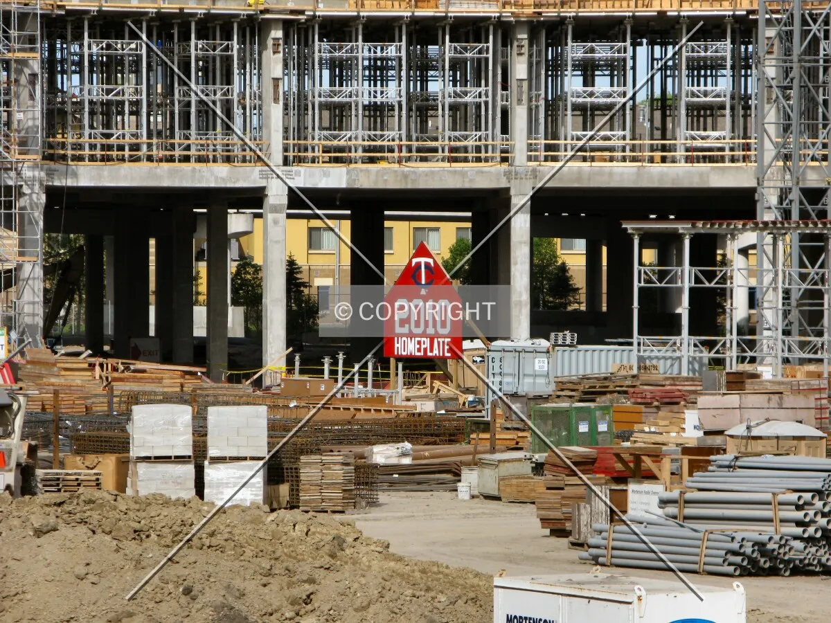 Future home plate, marked for a 2010 opening