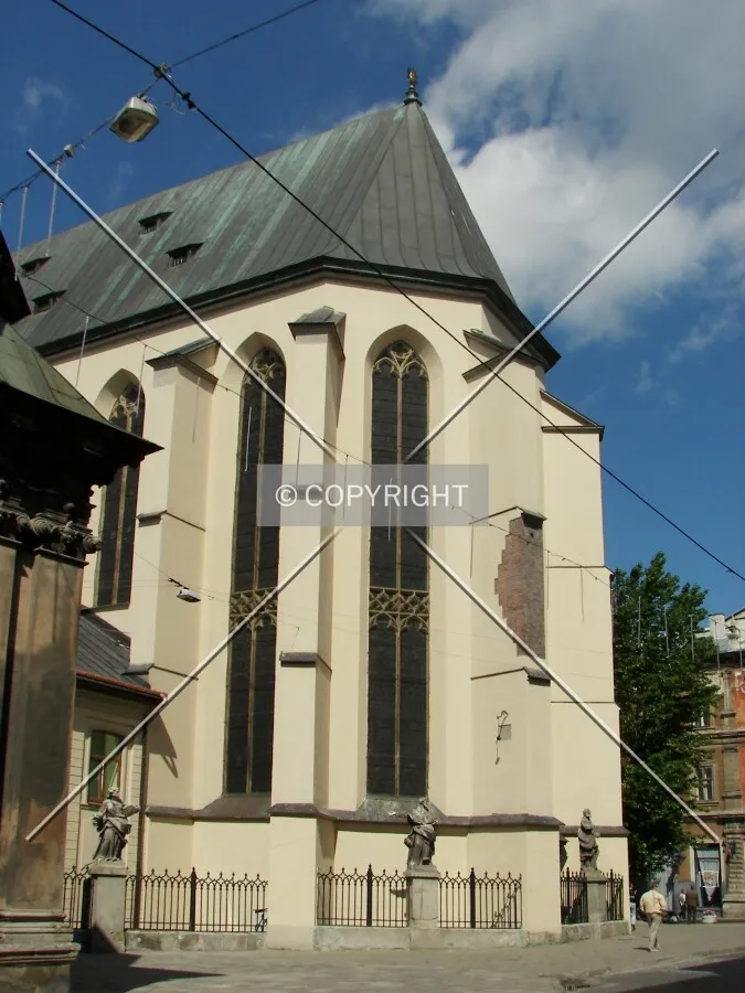 Southeast corner seen from Krakivs'ka Street