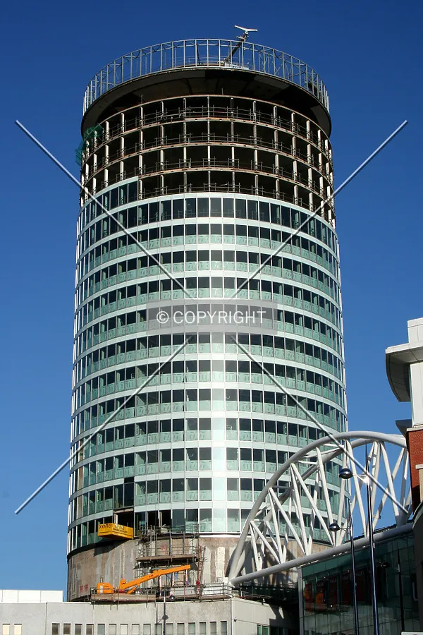 Looking up at the facade progress