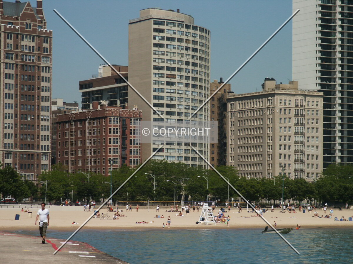 View from across Oak Street Beach