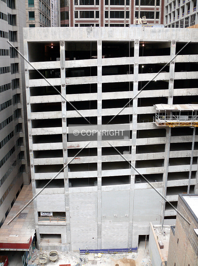 Garage section of the tower