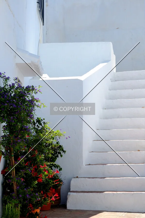 White stairs