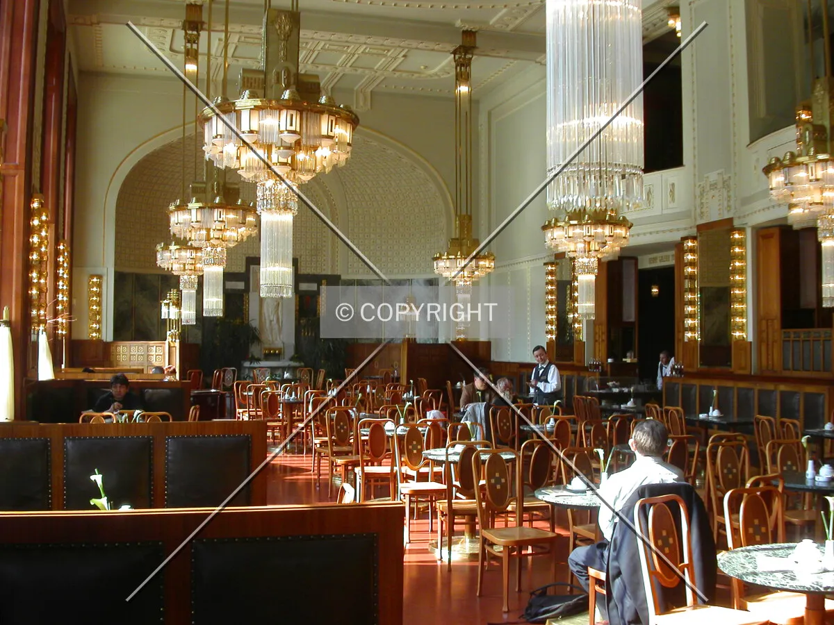The café at the ground level