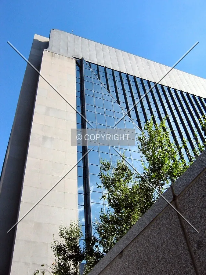 Looking up the northwest corner