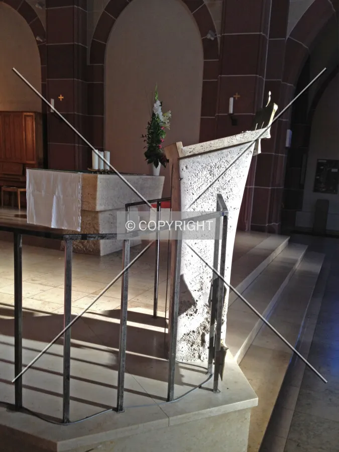 A pulpit in a church