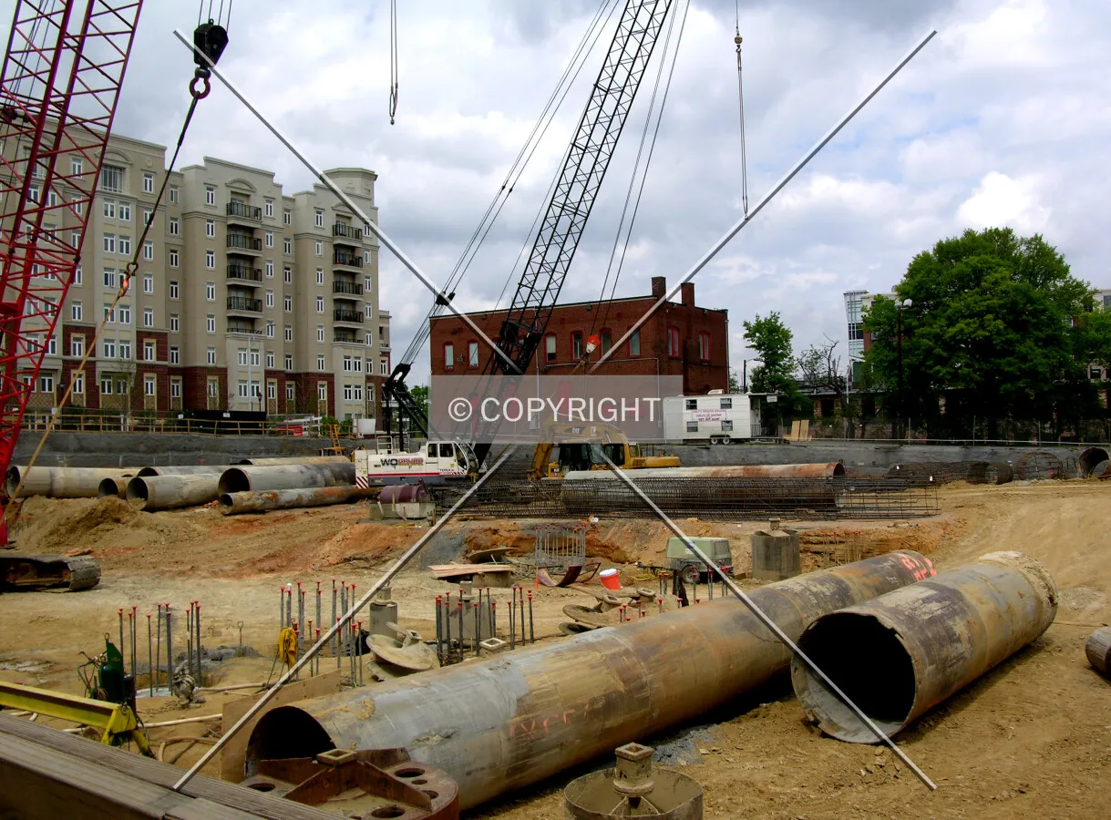 From Pine Street to the northeast