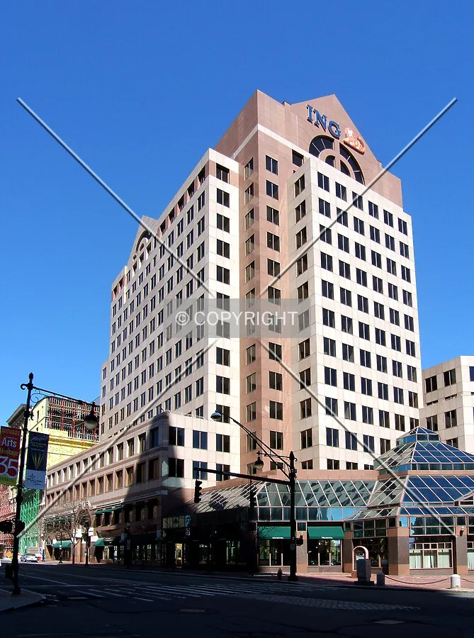 View from the southwest across Main Street