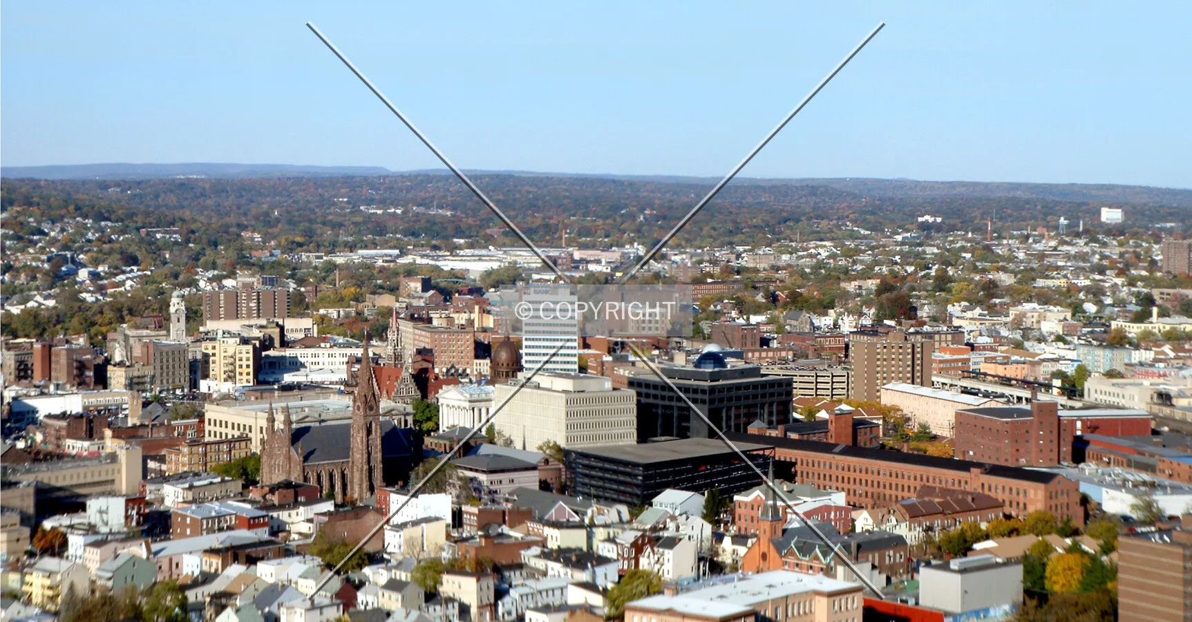 View northeast toward downtown from Garret Mountain