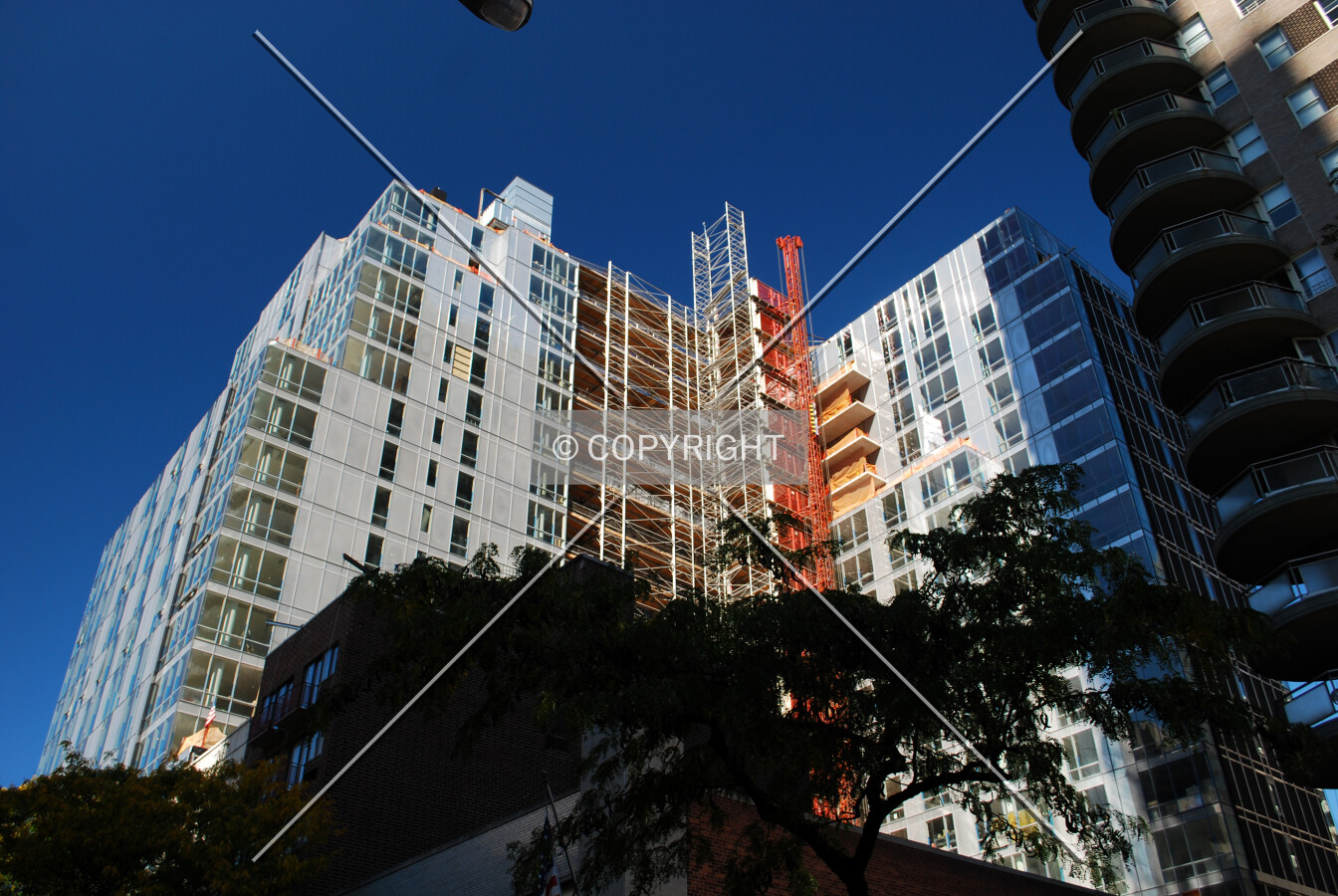 Looking up from the south