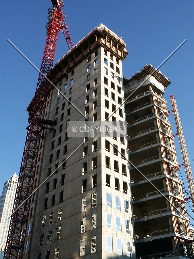 Looking up from the northwest