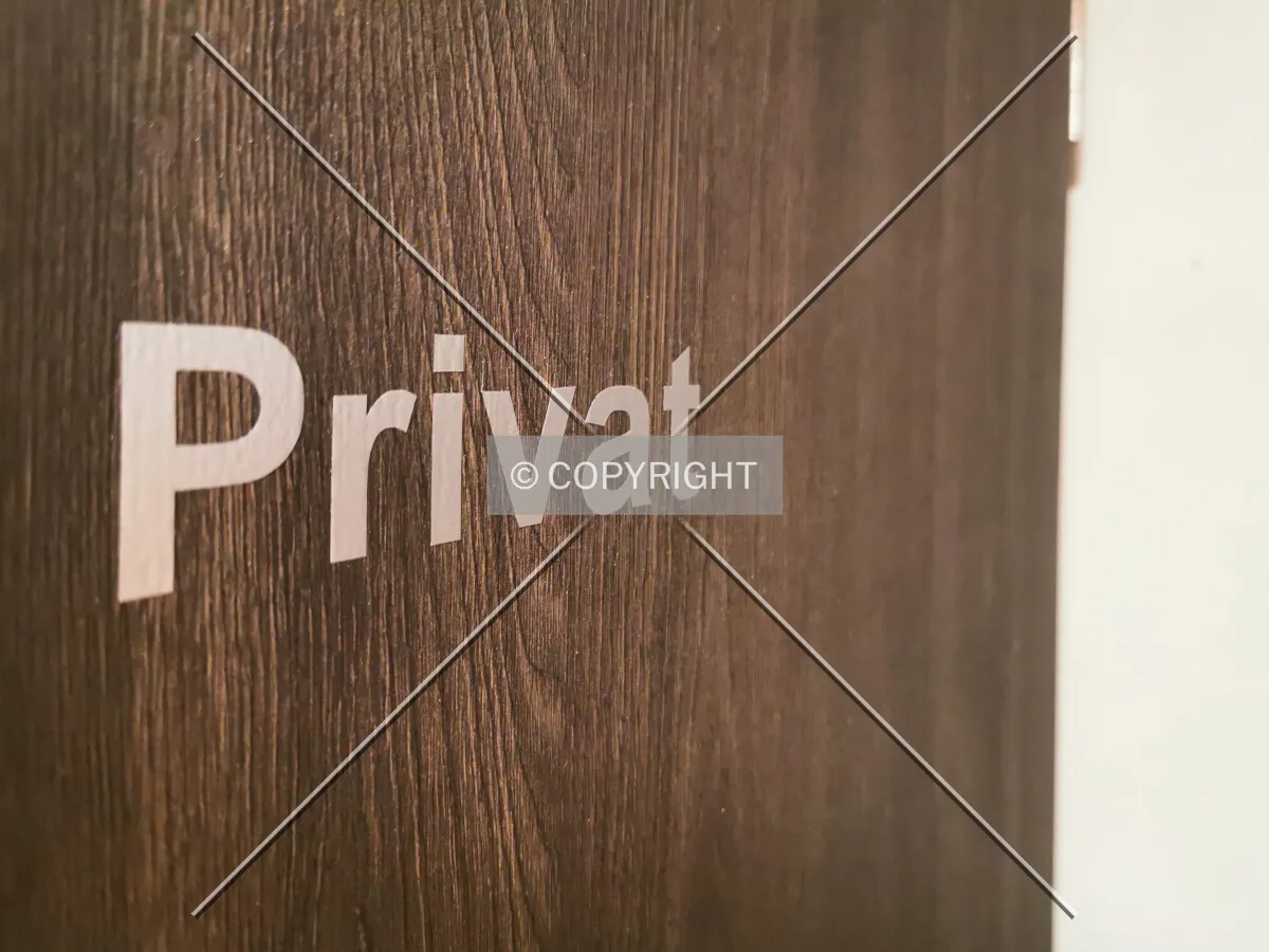 Privat - Private - sign at door