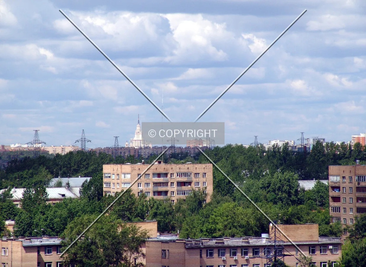 Moscow State University is visible from kilometers away