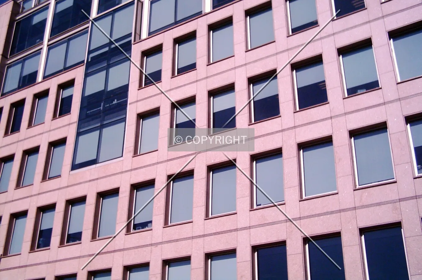 Windows of the north facade