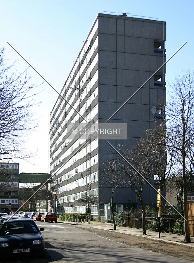 View southwest along Biggerstaff Street
