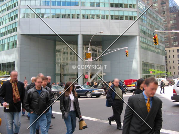 Entrance, with pedestrians' faces blurred out