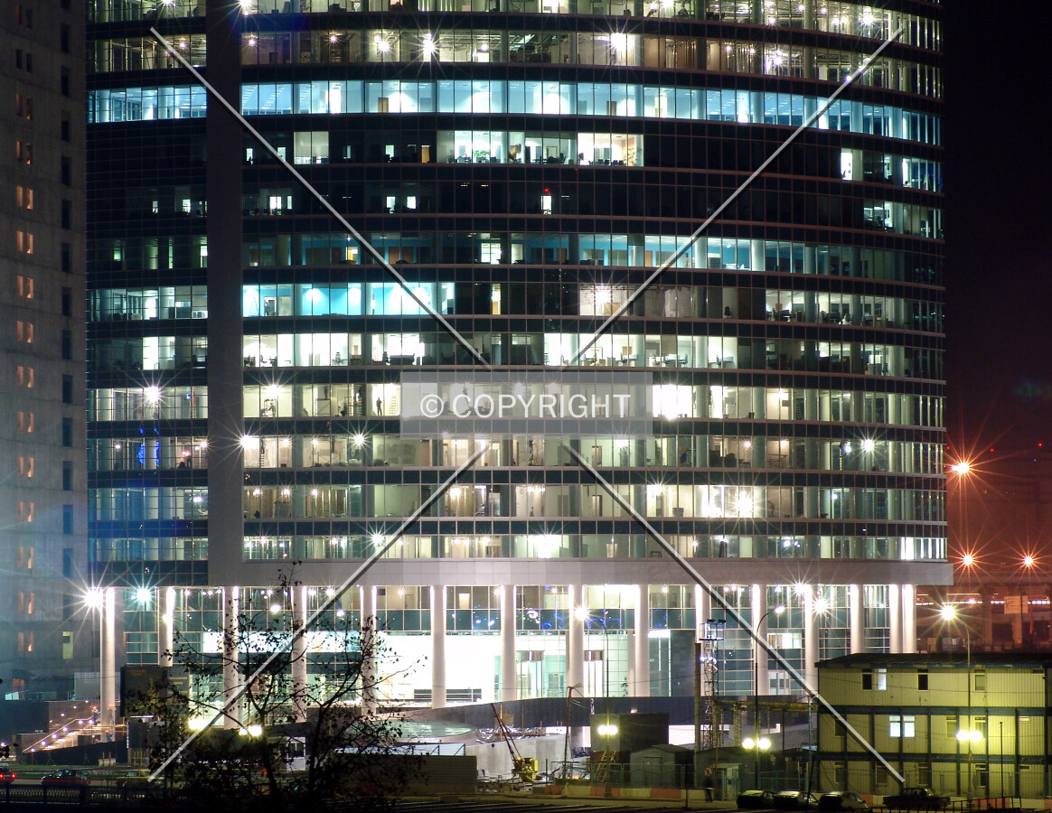 The lower floors of just completed tower