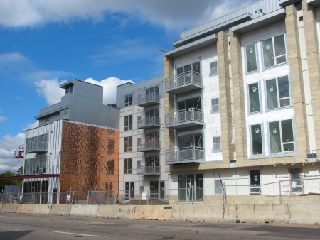 View to the northwest across West Lake Street