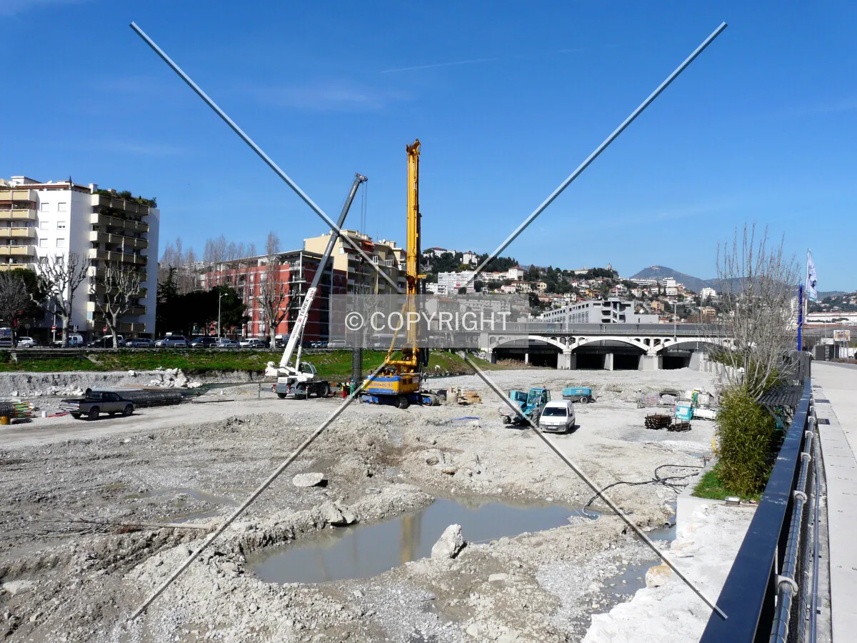 Overview of the construction site