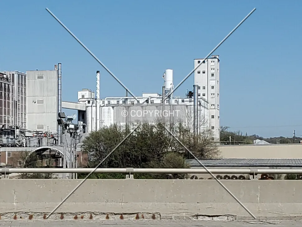 Distant view from the west; April 23, 2020