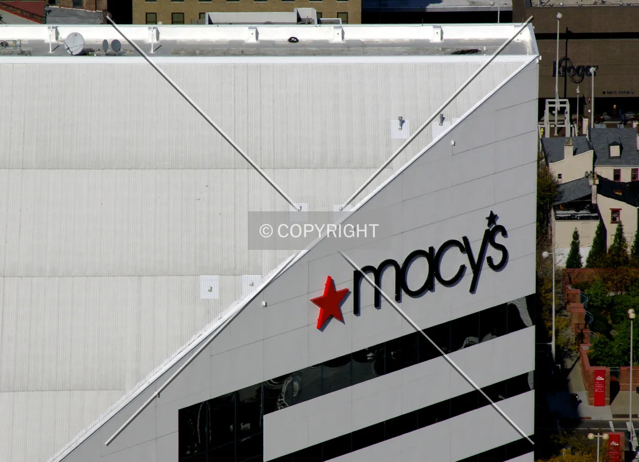 Signage on the upper southeast corner