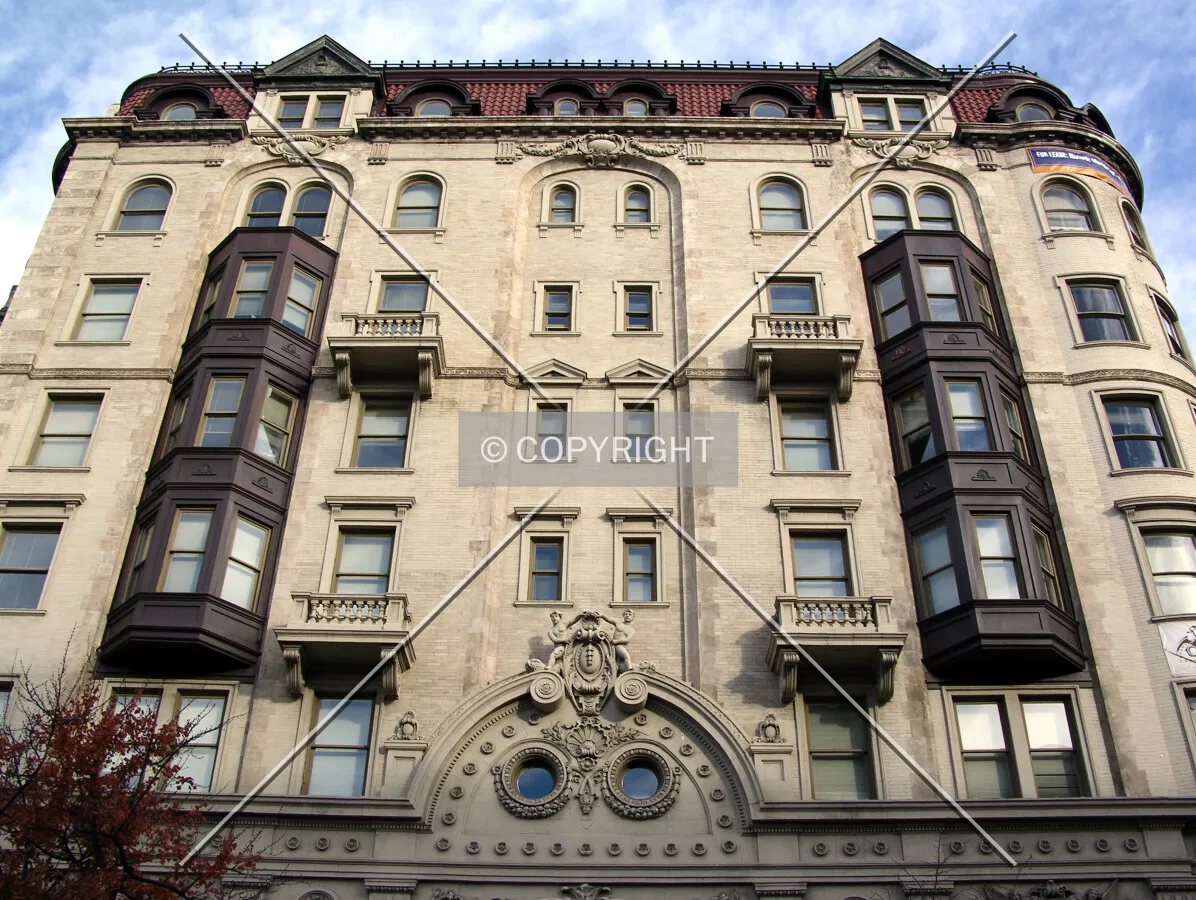 Looking up the southern facade