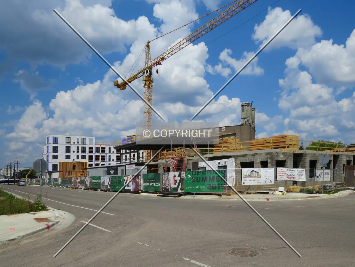 View to the northwest across 4th Street SE