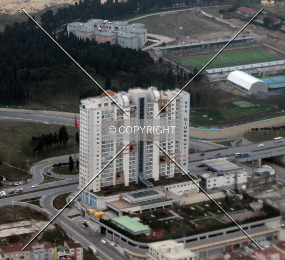 Aerial view from the east