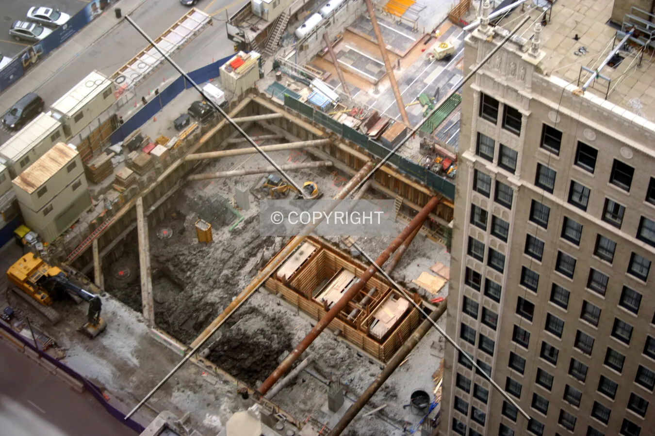 Looking northwest from the Sofitel Hotel