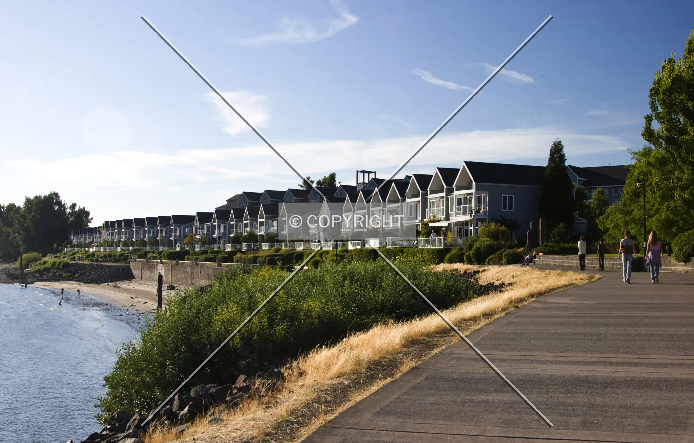 Partial view of waterfront