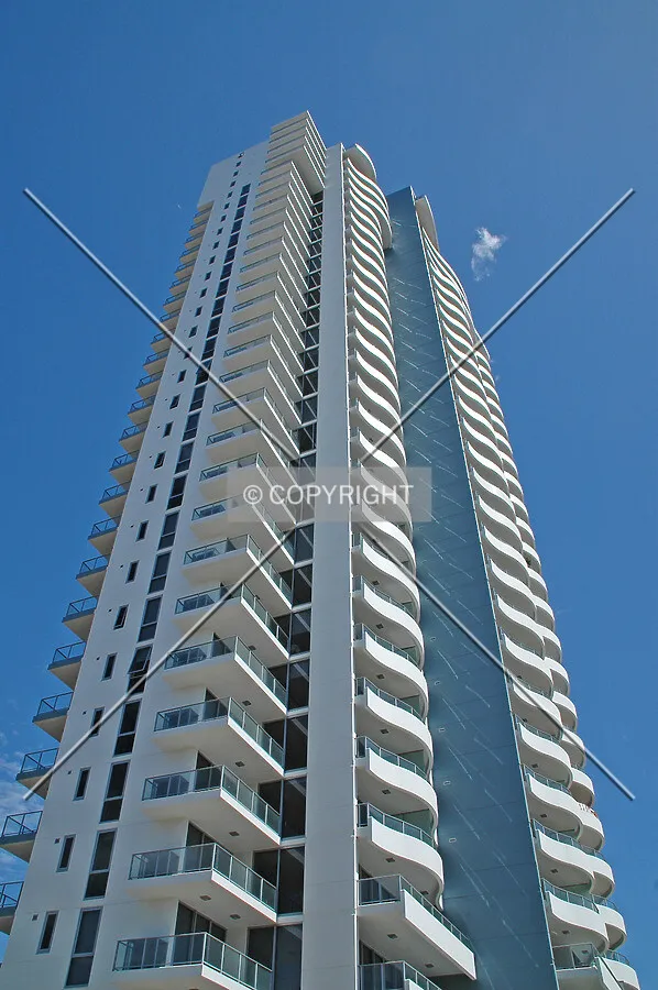 Looking up the southeast corner