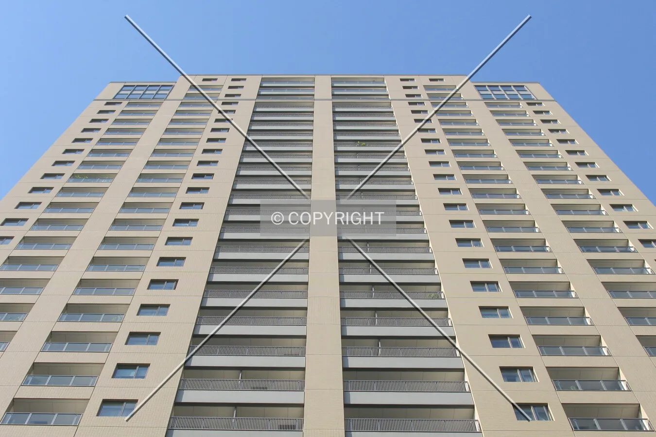 Looking up from the south
