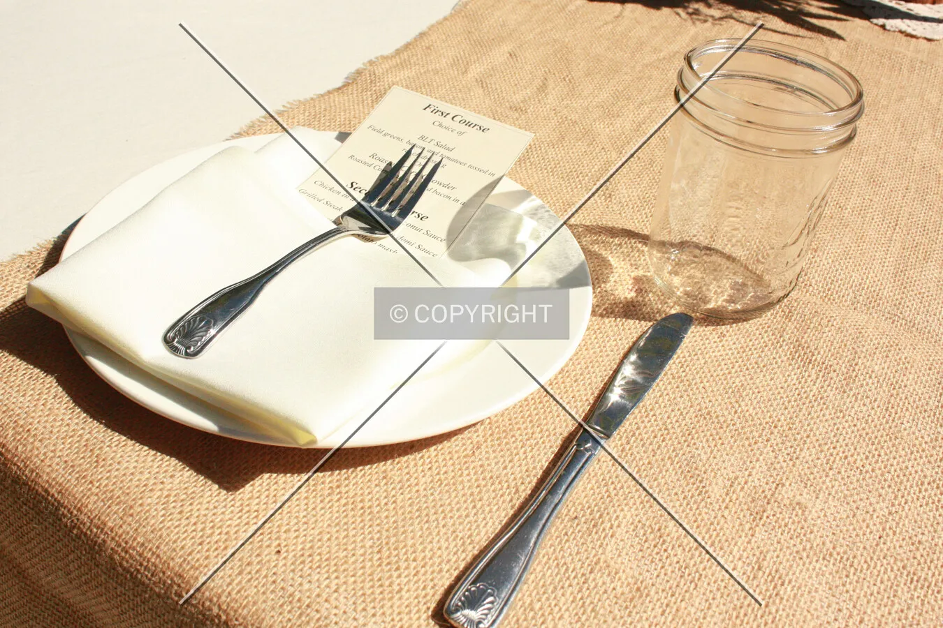 Dishes prepared for a wedding reception