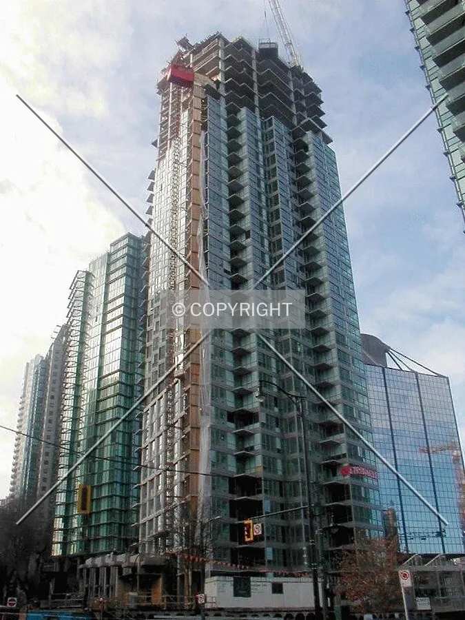 View from the northeast corner of Jervis and West Pender