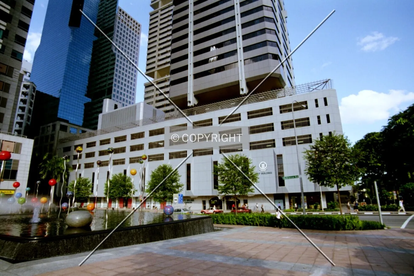 Base of the tower; as seen from Capital Tower plaza