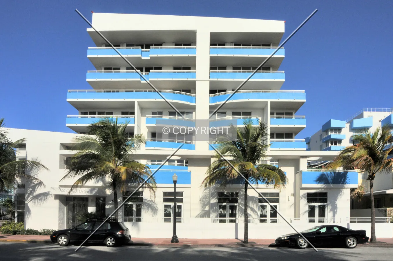 View from the east across Ocean Drive