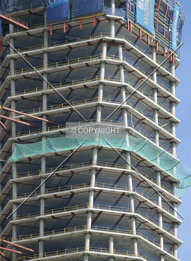 Detail of the top floors