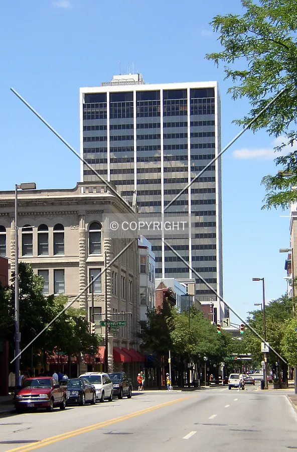 View to the north along South Calhoun Street