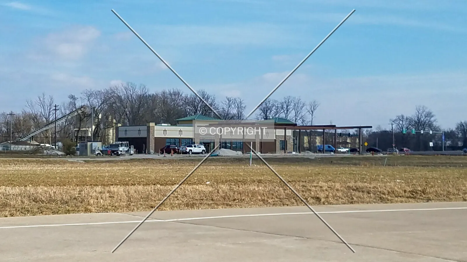 Southwest view during construction; February 7, 2017