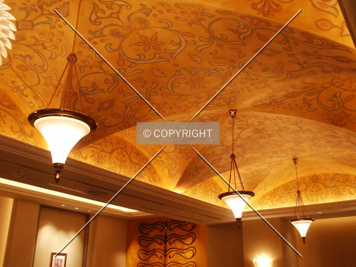 Ceiling in one of the hotel restaurants