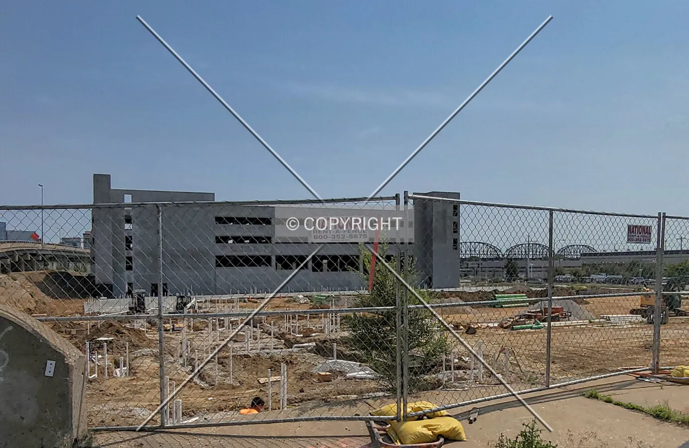 From the south during construction; June 19, 2021