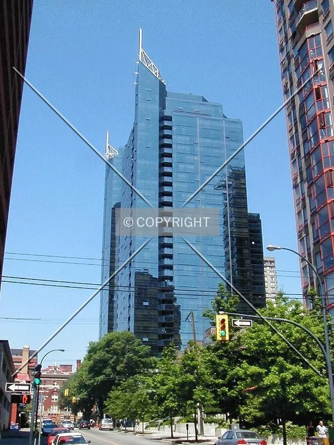 Looking west along Helmcken from Howe Street