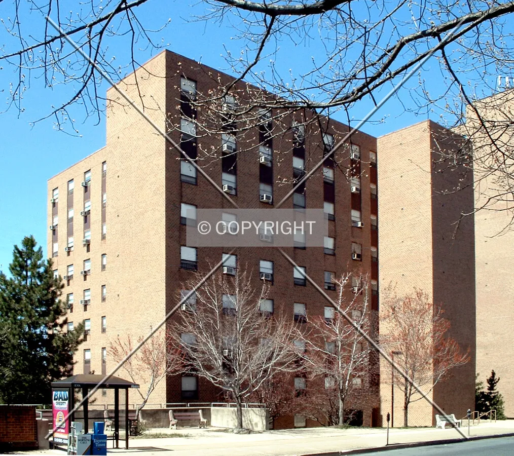 View from the southeast across Main Street