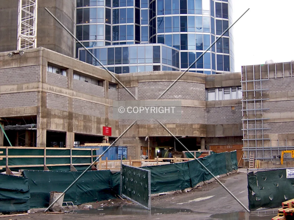 Future main entrance, viewed from the southwest
