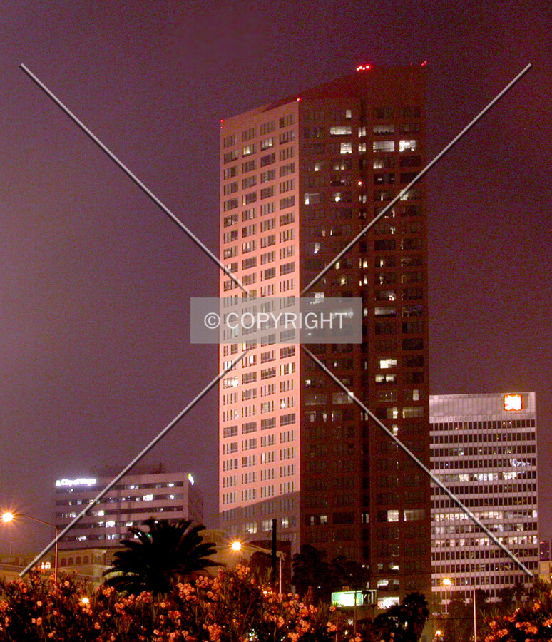 View at night from the south
